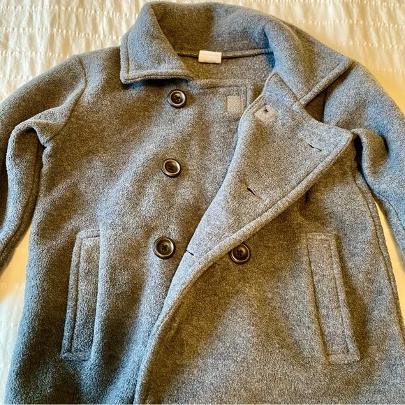 Charcoal Grey Fleece Kids Peacoat by Starting Out size 24m - Picture 2 of 6